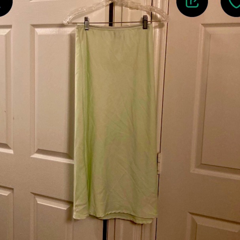 WILD FABLE Sheer Lime Green Skirt